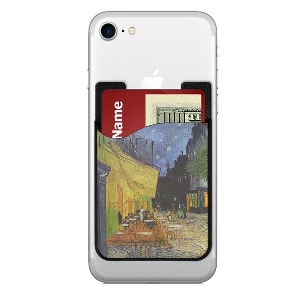 Custom Cafe Terrace at Night (Van Gogh 1888) 2-in-1 Cell Phone Credit Card Holder & Screen Cleaner