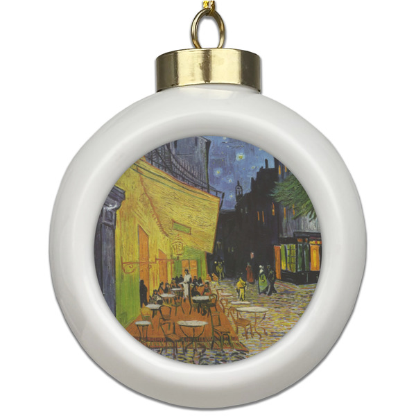 Custom Cafe Terrace at Night (Van Gogh 1888) Ceramic Ball Ornament
