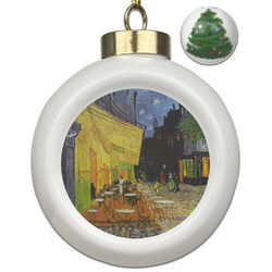 Cafe Terrace at Night (Van Gogh 1888) Ceramic Ball Ornament - Christmas Tree