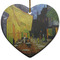Cafe Terrace at Night (Van Gogh 1888) Ceramic Flat Ornament - Heart (Front)