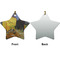 Cafe Terrace at Night (Van Gogh 1888) Ceramic Flat Ornament - Star Front & Back (APPROVAL)