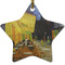 Cafe Terrace at Night (Van Gogh 1888) Ceramic Flat Ornament - Star (Front)