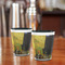 Cafe Terrace at Night (Van Gogh 1888) Ceramic Shot Glass - Two Tone - Lifestyle