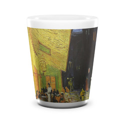Cafe Terrace at Night (Van Gogh 1888) Ceramic Shot Glass - 1.5 oz - White - Single