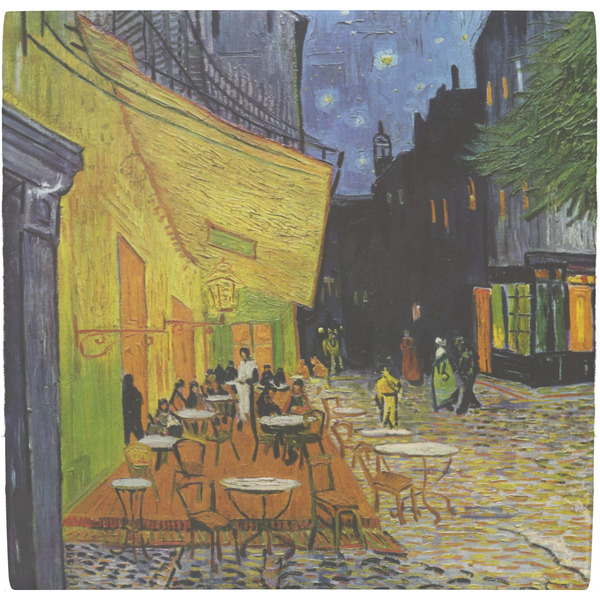 Custom Cafe Terrace at Night (Van Gogh 1888) Ceramic Tile Hot Pad