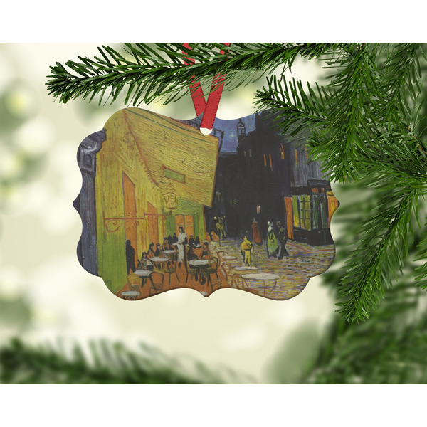 Cafe Terrace at Night (Van Gogh 1888) Christmas Ornament (On Tree)