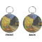 Cafe Terrace at Night (Van Gogh 1888) Circle Keychain (Front + Back)