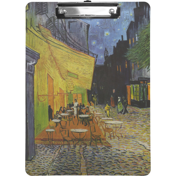 Custom Cafe Terrace at Night (Van Gogh 1888) Clipboard (Letter Size)