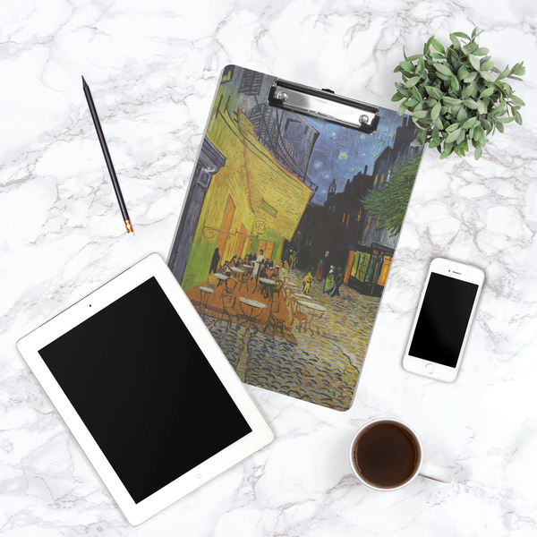 Cafe Terrace at Night (Van Gogh 1888) Clipboard - Lifestyle Photo