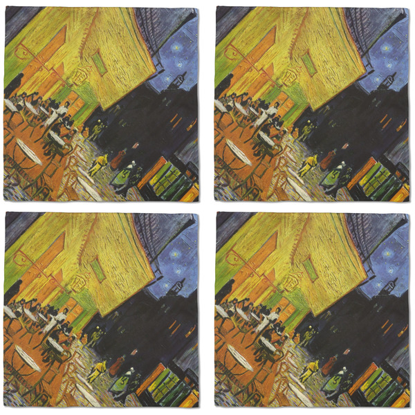 Cafe Terrace at Night (Van Gogh 1888) Cloth Napkins - Personalized Dinner (APPROVAL) Set of 4