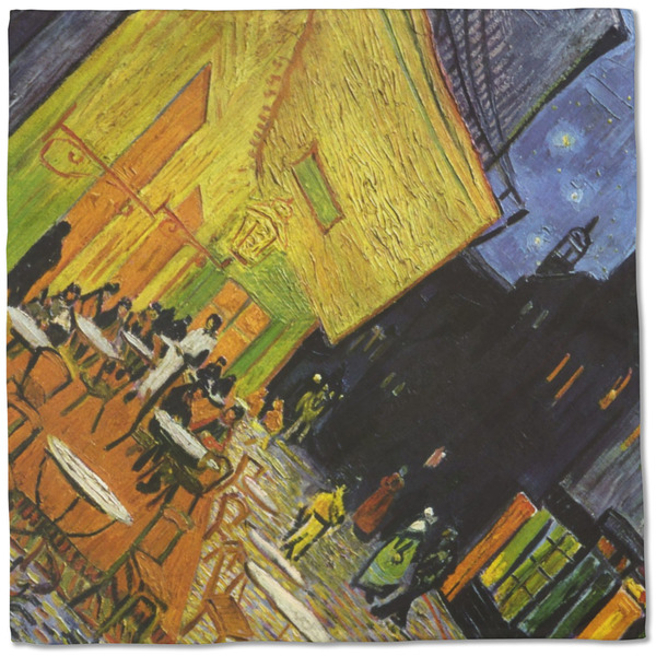 Cafe Terrace at Night (Van Gogh 1888) Cloth Napkins - Personalized Dinner (Full Open)