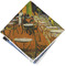 Cafe Terrace at Night (Van Gogh 1888) Cloth Napkins - Personalized Lunch (Folded Four Corners)