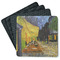 Cafe Terrace at Night (Van Gogh 1888) Square Rubber Backed Coasters - Set of 4