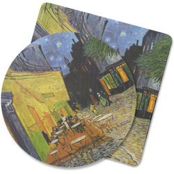 Cafe Terrace at Night (Van Gogh 1888) Rubber Backed Coaster