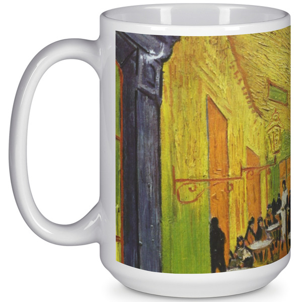 Custom Cafe Terrace at Night (Van Gogh 1888) 15 Oz Coffee Mug - White