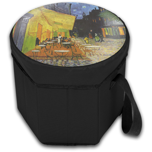 Cafe Terrace at Night (Van Gogh 1888) Collapsible Personalized Cooler & Seat (Closed)