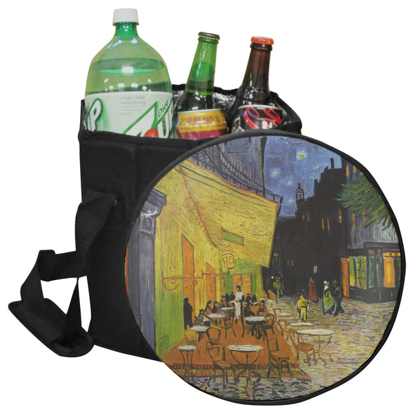 Custom Cafe Terrace at Night (Van Gogh 1888) Collapsible Cooler & Seat