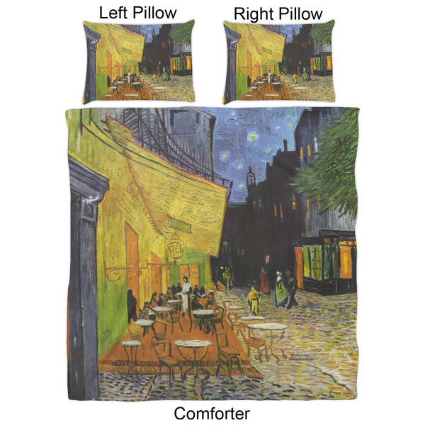 Cafe Terrace at Night (Van Gogh 1888) Comforter Set - Queen - Approval