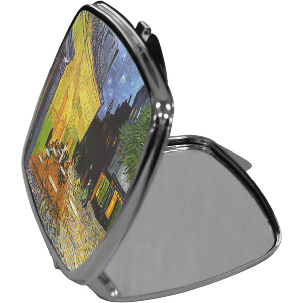 Cafe Terrace at Night (Van Gogh 1888) Compact Mirror (Side View)