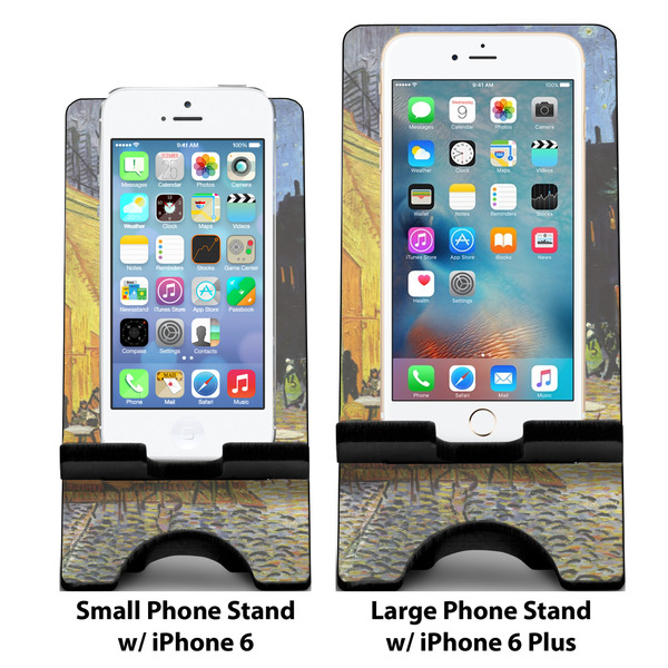 Cafe Terrace at Night (Van Gogh 1888) Compare Phone Stand Sizes - with iPhones