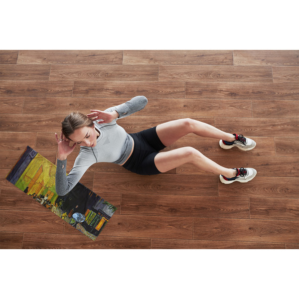 Cafe Terrace at Night (Van Gogh 1888) Cooling Towel- Lifestyle