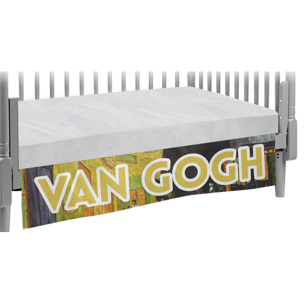 Custom Cafe Terrace at Night (Van Gogh 1888) Crib Skirt