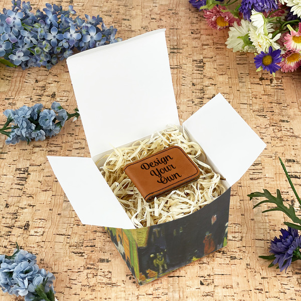 Cafe Terrace at Night (Van Gogh 1888) Cube Favor Gift Box - In Context