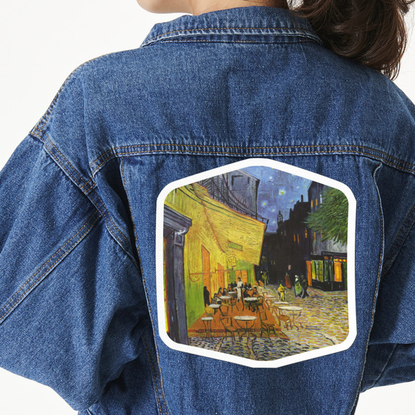 Custom Cafe Terrace at Night (Van Gogh 1888) Twill Iron On Patch - Custom Shape - 3XL