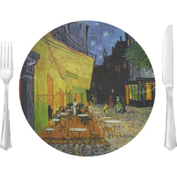 Cafe Terrace at Night (Van Gogh 1888) 10" Glass Lunch / Dinner Plates - Single or Set