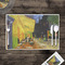 Cafe Terrace at Night (Van Gogh 1888) Disposable Paper Placemat - In Context