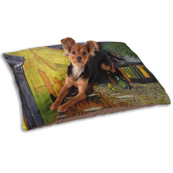 Cafe Terrace at Night (Van Gogh 1888) Dog Bed - Small LIFESTYLE