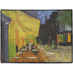 Cafe Terrace at Night (Van Gogh 1888) Door Mat - 24"x18"
