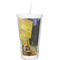 Cafe Terrace at Night (Van Gogh 1888) Double Wall Tumbler with Straw - Front