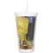 Cafe Terrace at Night (Van Gogh 1888) Double Wall Tumbler with Straw