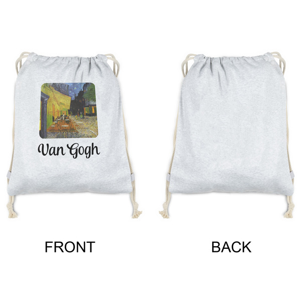 Cafe Terrace at Night (Van Gogh 1888) Drawstring Backpacks - Sweatshirt Fleece - Single Sided - APPROVAL