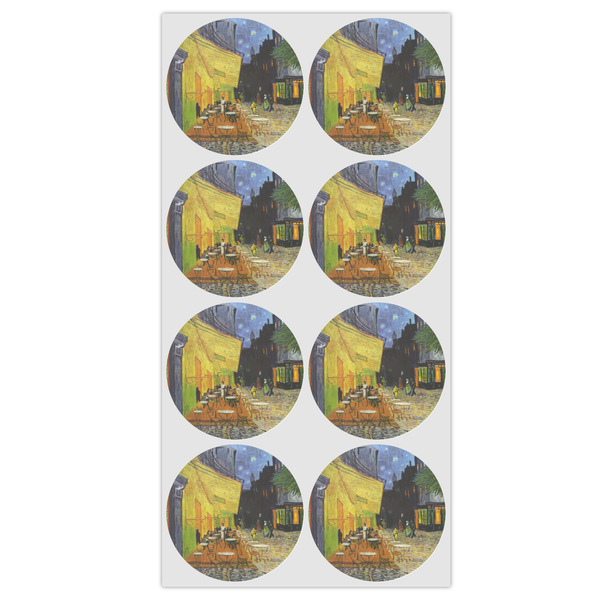 Cafe Terrace at Night (Van Gogh 1888) Drink Topper - Medium - Set of 8