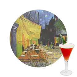Cafe Terrace at Night (Van Gogh 1888) Printed Drink Topper -  2.5"