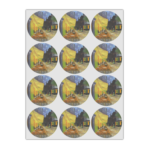 Cafe Terrace at Night (Van Gogh 1888) Drink Topper - Small - Set of 12
