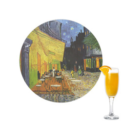 Cafe Terrace at Night (Van Gogh 1888) Printed Drink Topper - 2.15"
