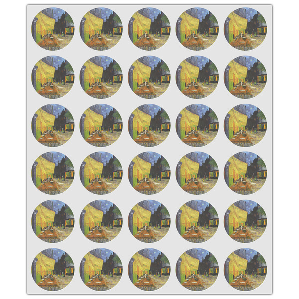 Cafe Terrace at Night (Van Gogh 1888) Drink Topper - XSmall - Set of 30