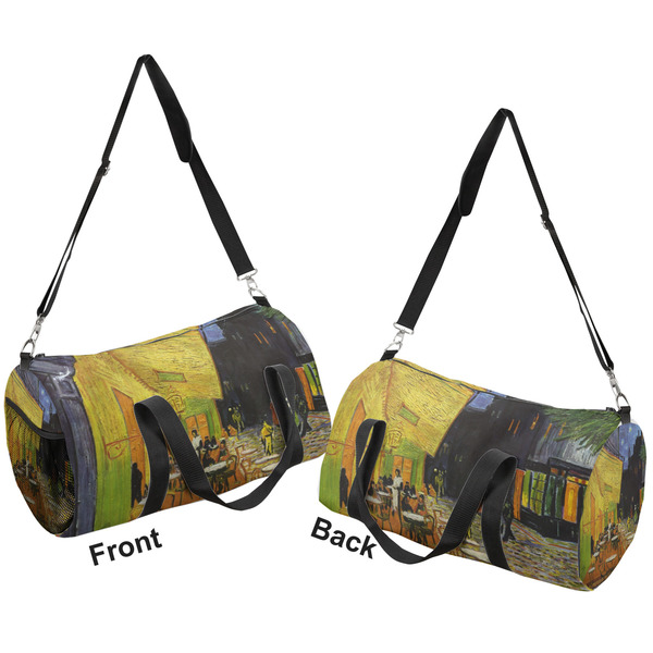 Cafe Terrace at Night (Van Gogh 1888) Duffle bag large front and back sides