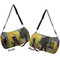 Cafe Terrace at Night (Van Gogh 1888) Duffle bag small front and back sides