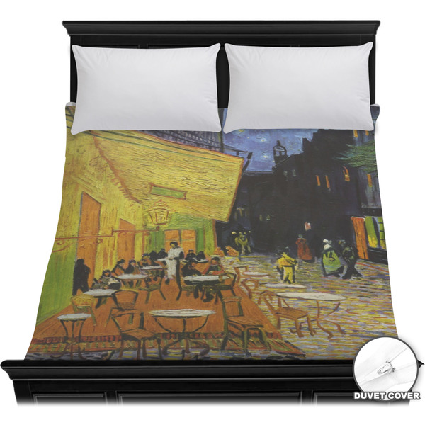 Custom Cafe Terrace at Night (Van Gogh 1888) Duvet Cover - Full / Queen