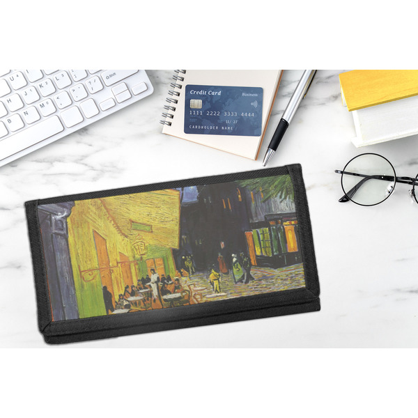 Cafe Terrace at Night (Van Gogh 1888) DyeTrans Checkbook Cover - LIFESTYLE