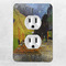Cafe Terrace at Night (Van Gogh 1888) Electric Outlet Plate - Lifestyle