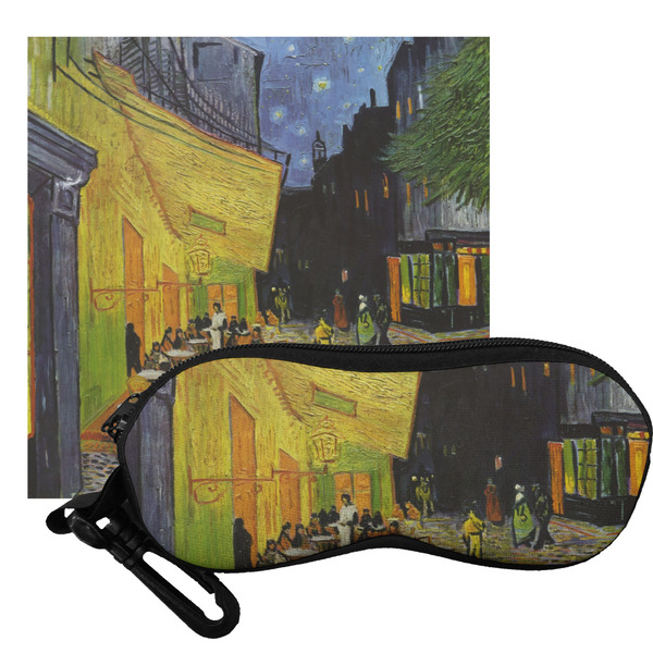 Custom Cafe Terrace at Night (Van Gogh 1888) Eyeglass Case & Cloth