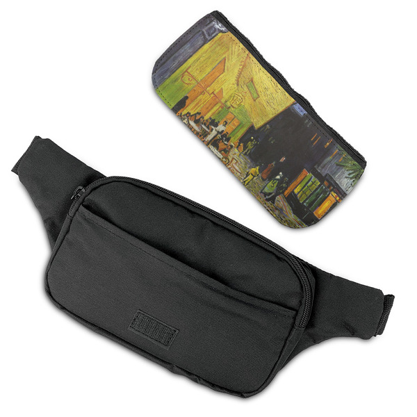 Cafe Terrace at Night (Van Gogh 1888) Fanny Packs - FLAT (flap off)