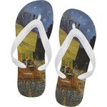 Cafe Terrace at Night (Van Gogh 1888) Flip Flops - Small