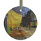 Cafe Terrace at Night (Van Gogh 1888) Frosted Glass Ornament - Round