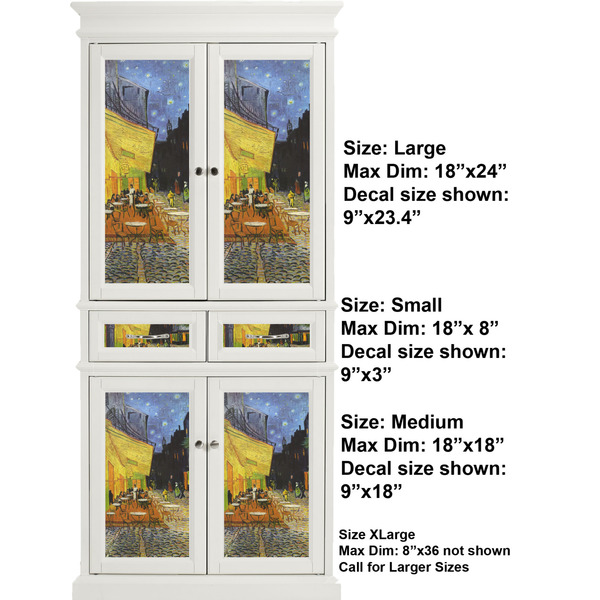 Cafe Terrace at Night (Van Gogh 1888) Full Cabinet (Show Sizes)